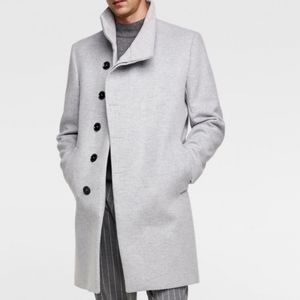 Zara Men Coat asymmetrical style